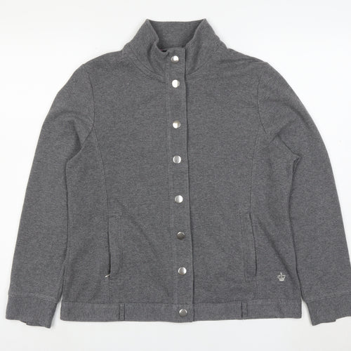 Dash Women’s Grey Cotton Blend Casual Jacket Size 14