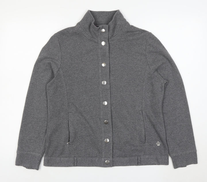 Dash Women’s Grey Cotton Blend Casual Jacket Size 14