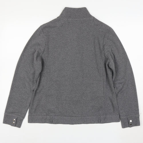 Dash Women’s Grey Cotton Blend Casual Jacket Size 14
