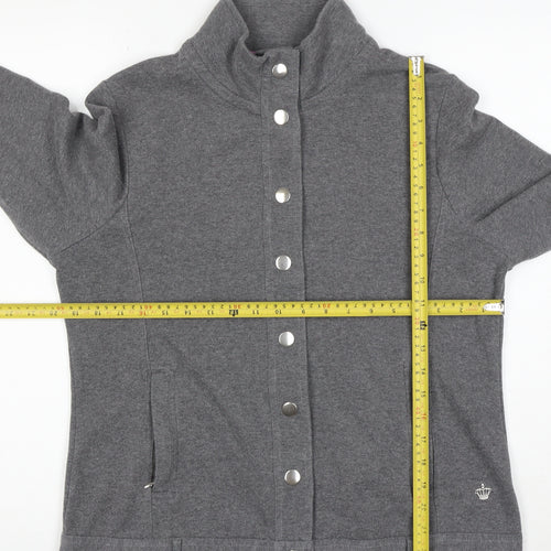 Dash Women’s Grey Cotton Blend Casual Jacket Size 14