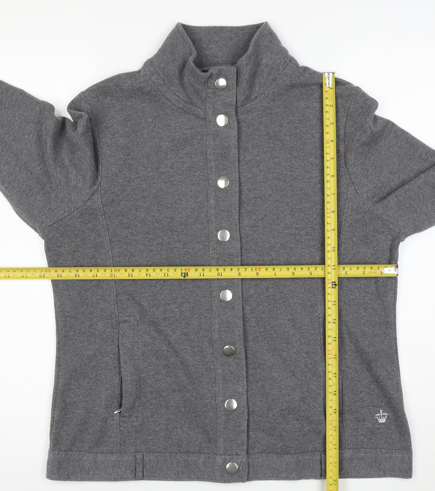 Dash Women’s Grey Cotton Blend Casual Jacket Size 14