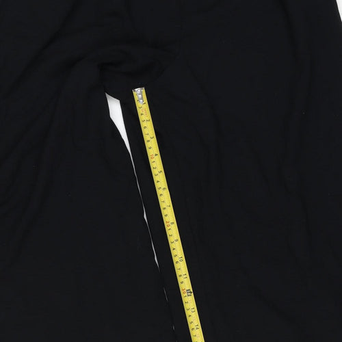 Marks and Spencer Womens Black Size 10 Wide-Leg Cropped Trousers