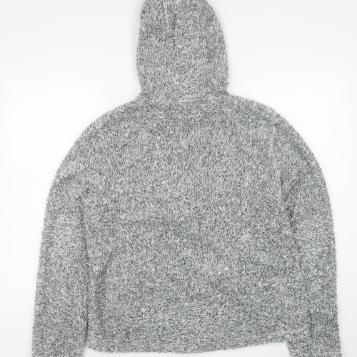Peter Storm Women Grey Size 12 Fleece Hooded Full Zip Jacket