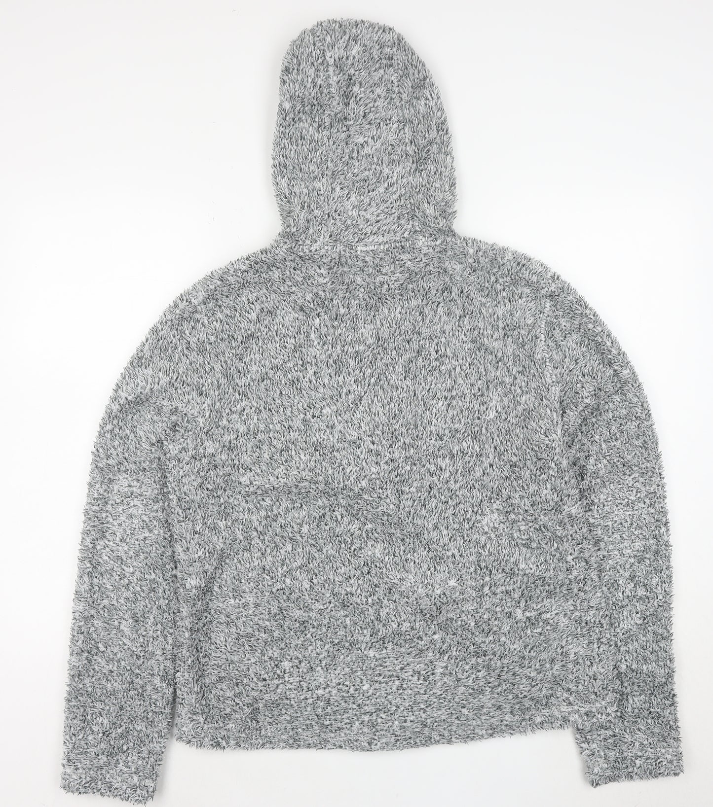 Peter Storm Women Grey Size 12 Fleece Hooded Full Zip Jacket