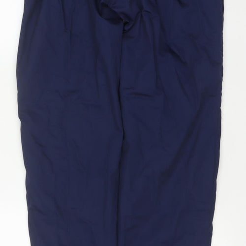 Tibard Womens Blue Size 12 Workwear Trousers Elastic Waist Polyester Cotton