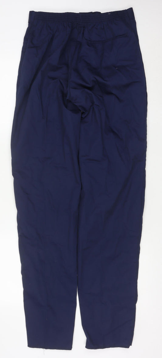 Tibard Womens Blue Size 12 Workwear Trousers Elastic Waist Polyester Cotton