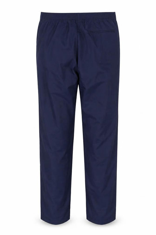 Front view of Tibard women’s blue, size UK 12, workwear trousers elastic waist polyester cotton