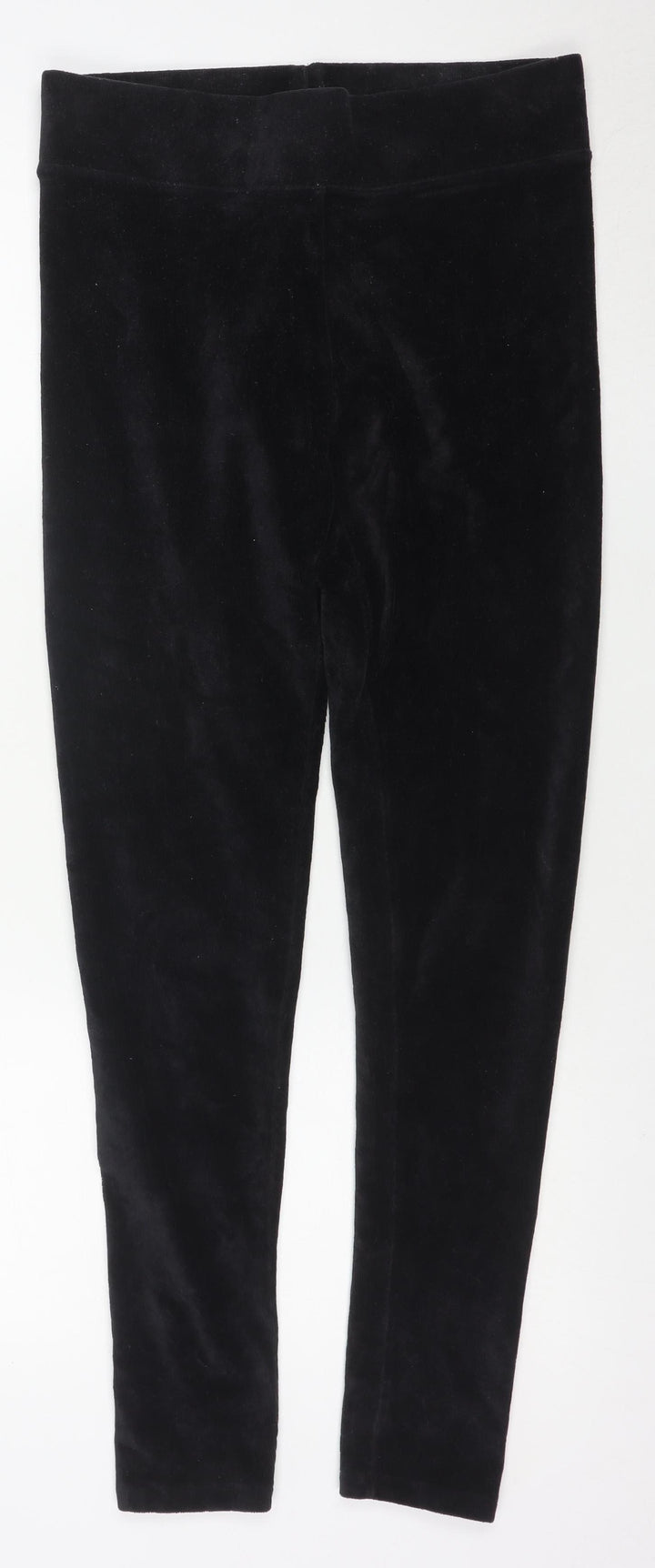Marks and Spencer Women’s Black Cotton Blend Stretch Velvet Leggings Size 12