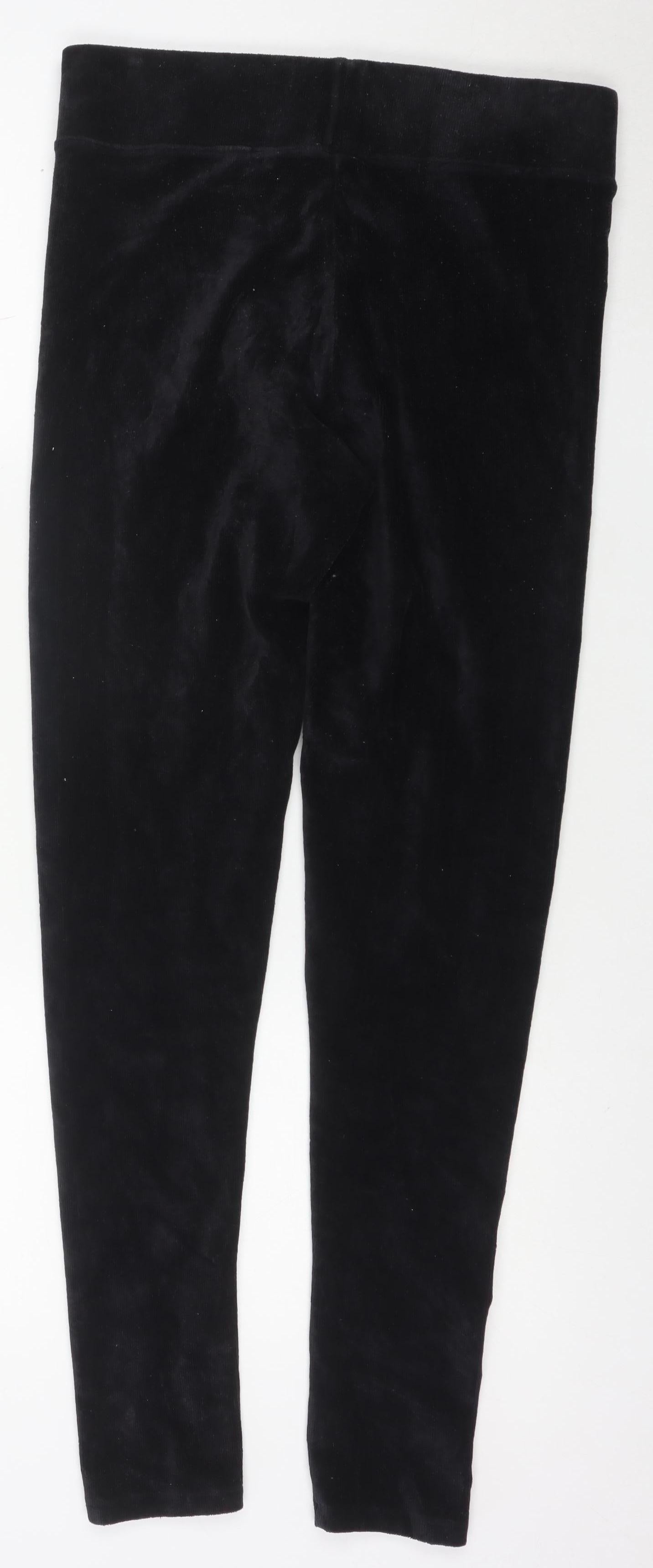 Marks and Spencer Women’s Black Cotton Blend Stretch Velvet Leggings Size 12