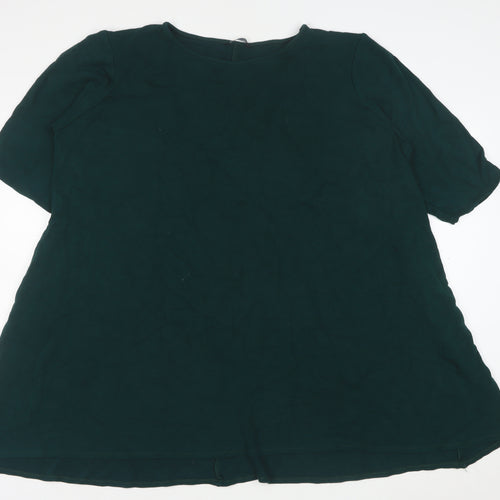 Roman Women’s Green Jersey A-Line Dress Size 22/24 Half Sleeve