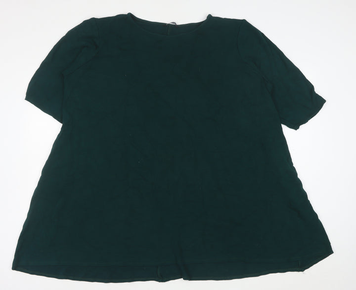 Roman Women’s Green Jersey A-Line Dress Size 22/24 Half Sleeve