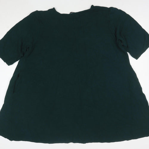 Roman Women’s Green Jersey A-Line Dress Size 22/24 Half Sleeve