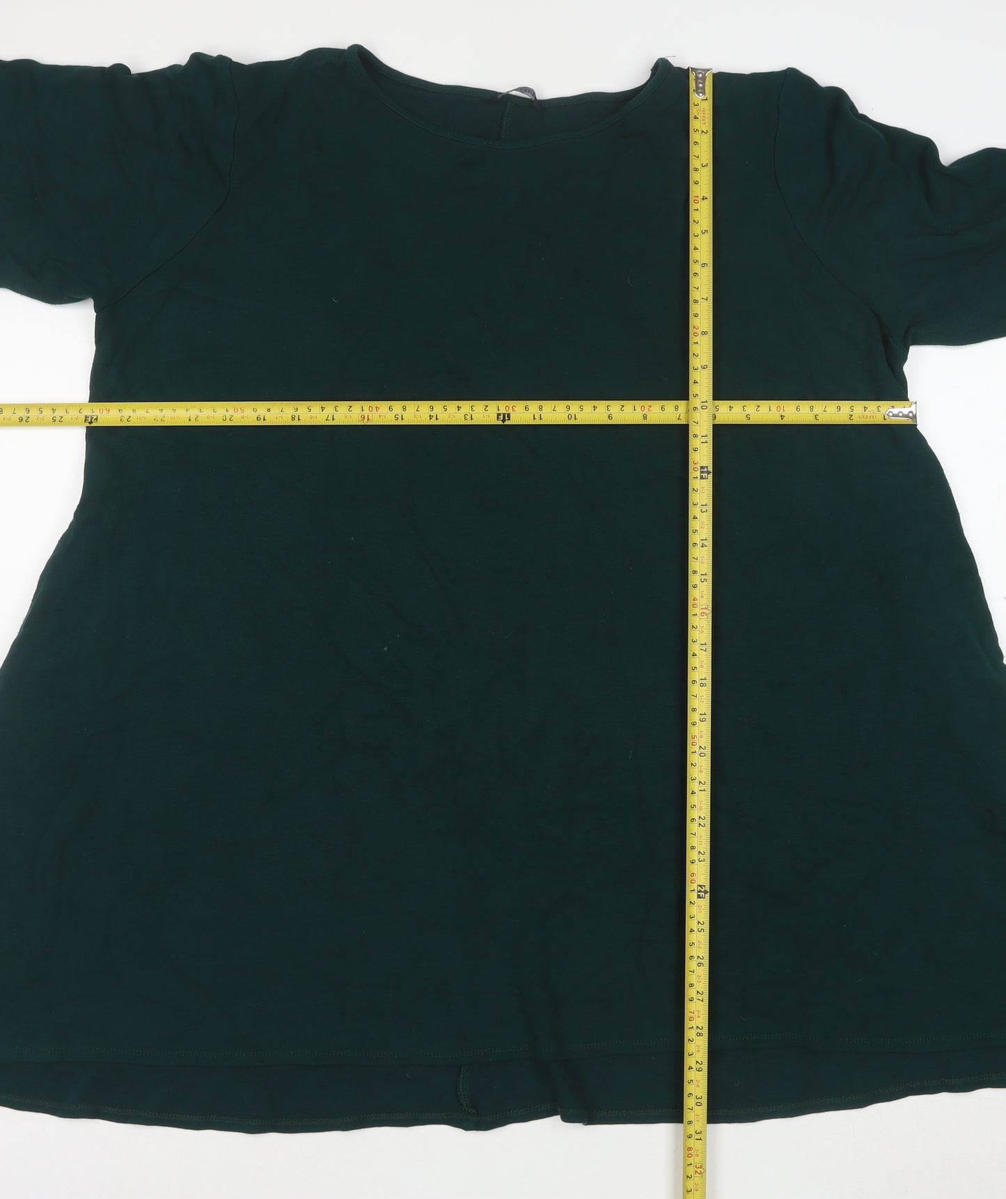 Roman Women’s Green Jersey A-Line Dress Size 22/24 Half Sleeve