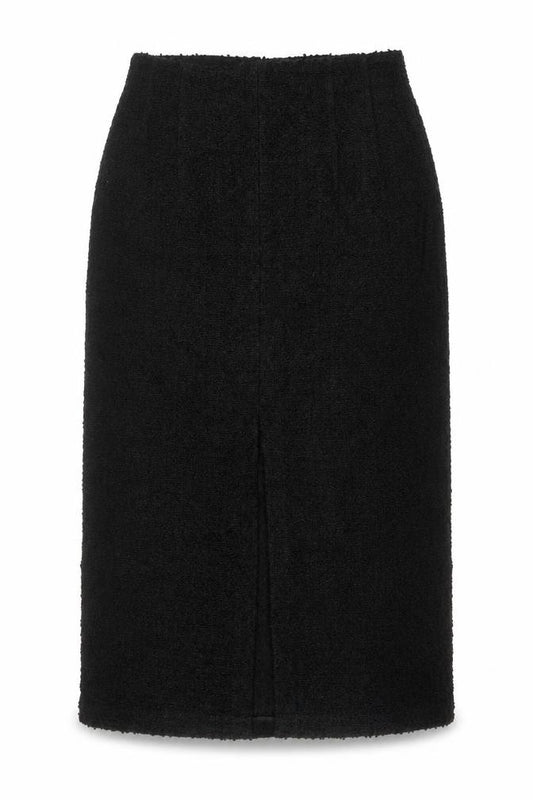 Front view of Marks & Spencer Women's Black Wool Blend Pencil Skirt, size 10