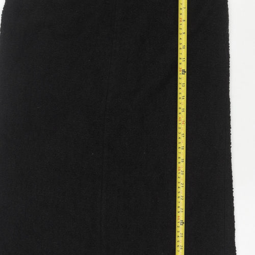 Marks and Spencer Women's Black Wool Blend Pencil Skirt Size 10