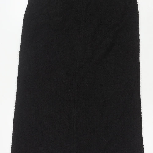 Marks and Spencer Women's Black Wool Blend Pencil Skirt Size 10