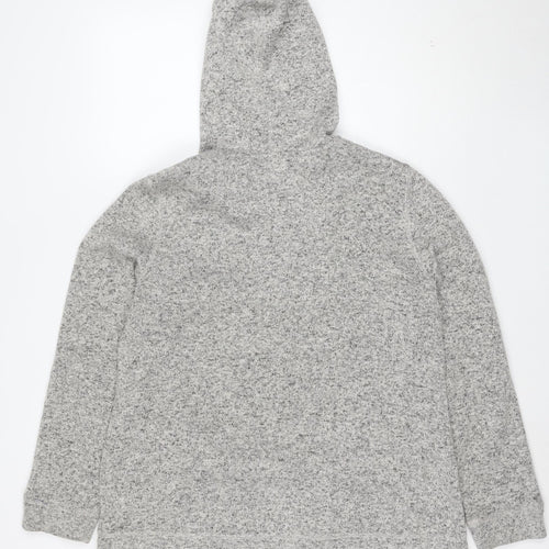 Next Women Grey Hooded Full Zip Jacket Size 22 Plus Lined Knit