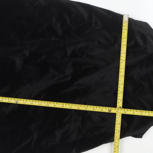 River Island Women’s Black Velvet Bow Mini Party Dress Size 8