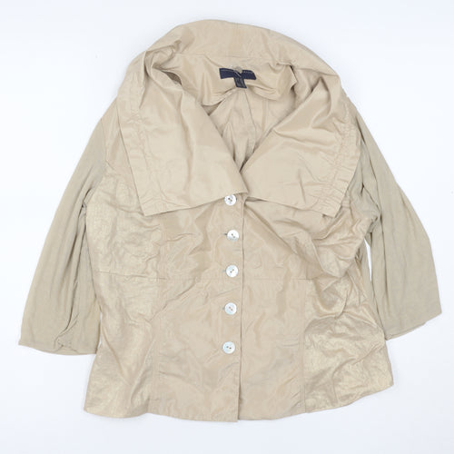 Kapaluá Women’s Beige Short Blazer Jacket Size 16 Lightweight Classic Style