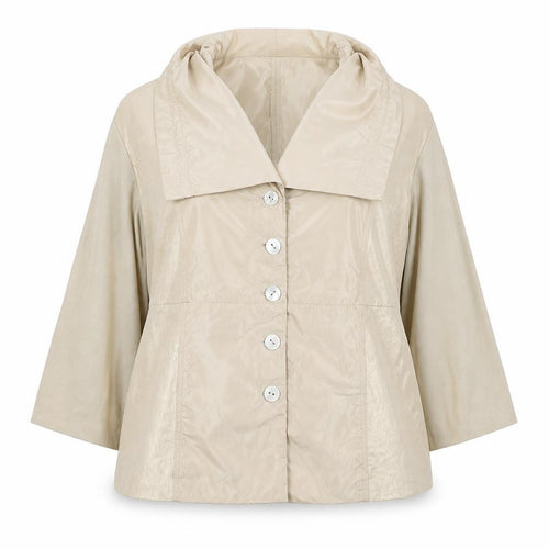 Kapaluá Women’s Beige Short Blazer Jacket Size 16 Lightweight Classic Style