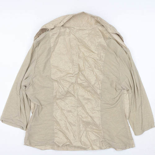 Kapaluá Women’s Beige Short Blazer Jacket Size 16 Lightweight Classic Style