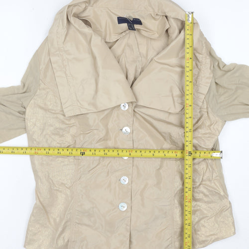 Kapaluá Women’s Beige Short Blazer Jacket Size 16 Lightweight Classic Style