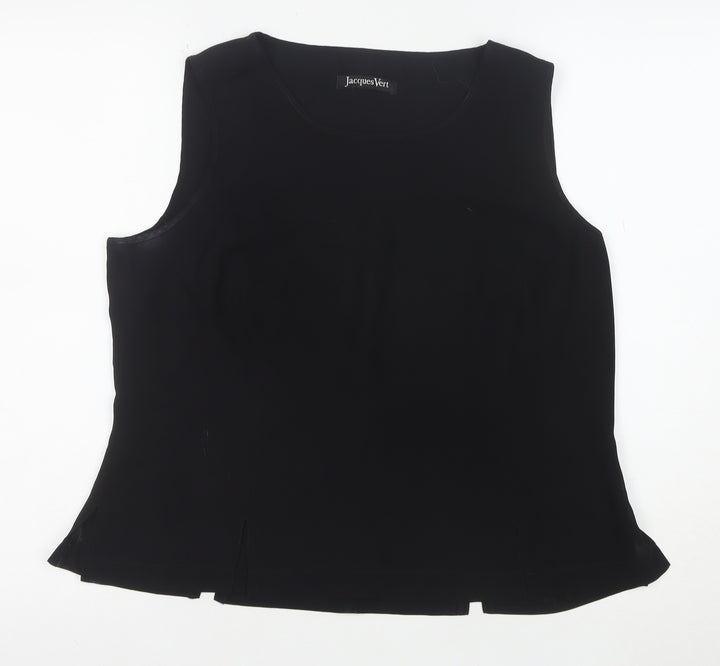Jacques Vert Women's Black Sleeveless Blouse Size 16