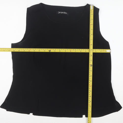 Jacques Vert Women's Black Sleeveless Blouse Size 16