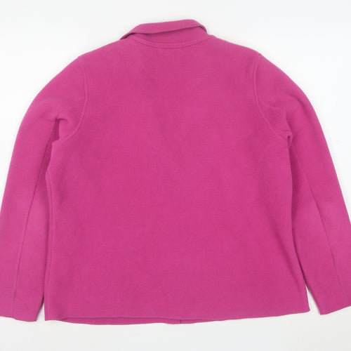 Boden Women Pink Fleece Blazer Jacket Size M Button Up