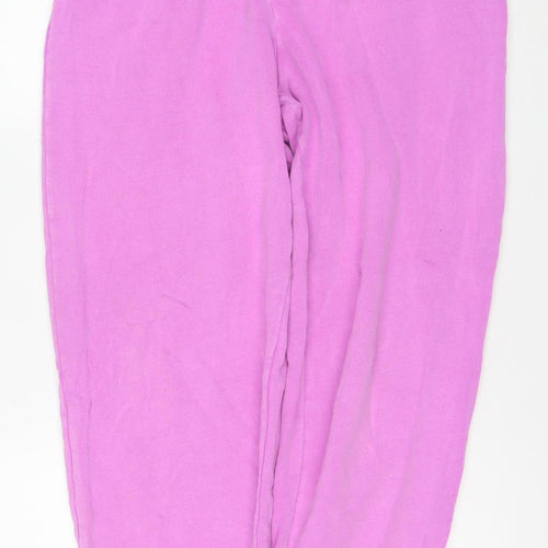 Boutique Womens Pink Cotton Jogger Trousers Size M Regular Fit
