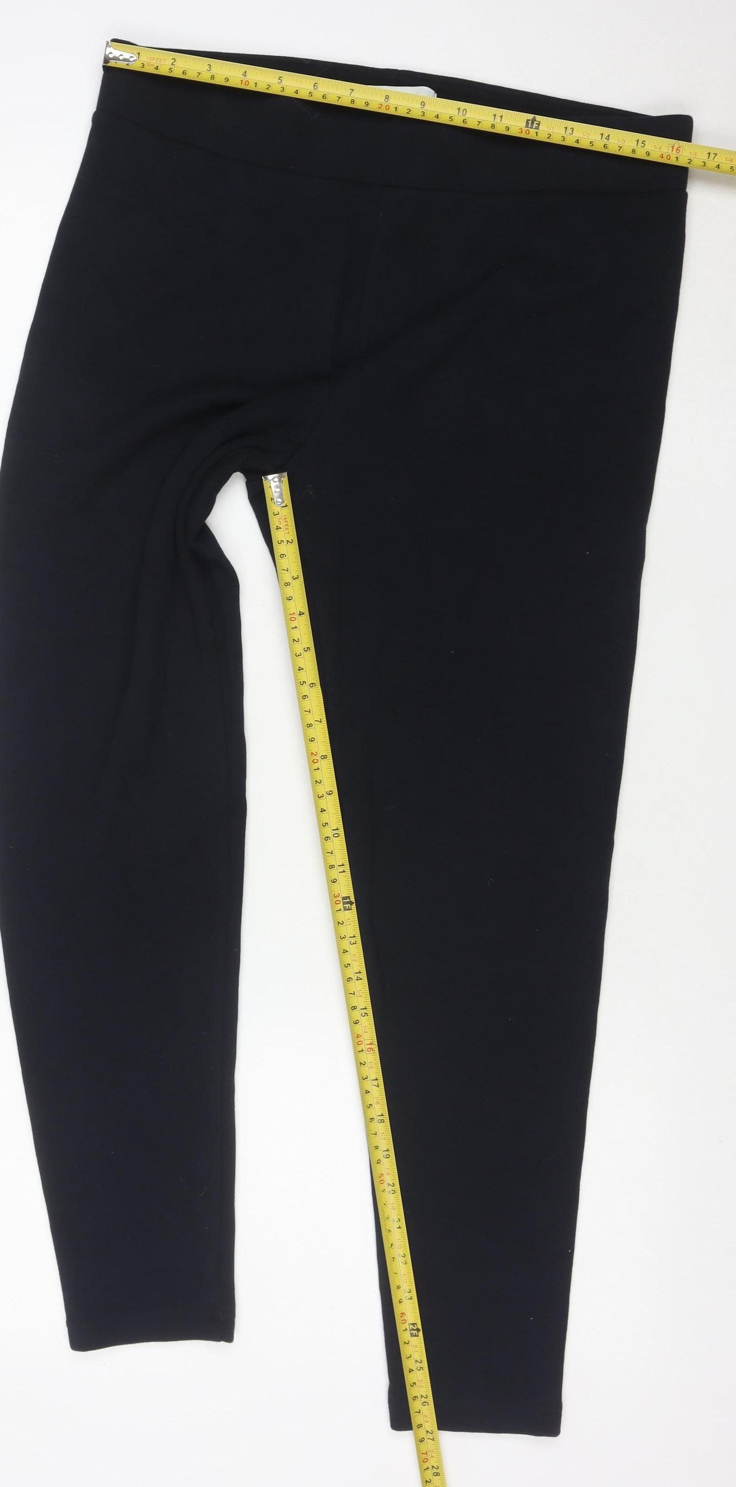 Marks and Spencer Women's Black Size 16 Regular Stretch Leggings