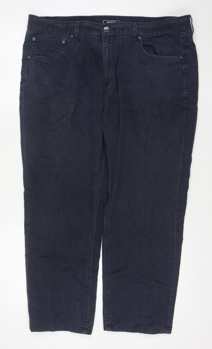 Maine New England Men's Blue 40S Chino Trousers Cotton Stretch