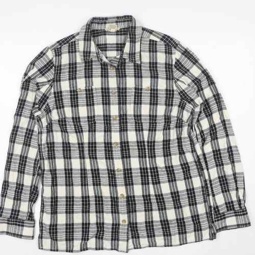 Prototype Trading Men's Black Check Flannel Button-Up Shirt M