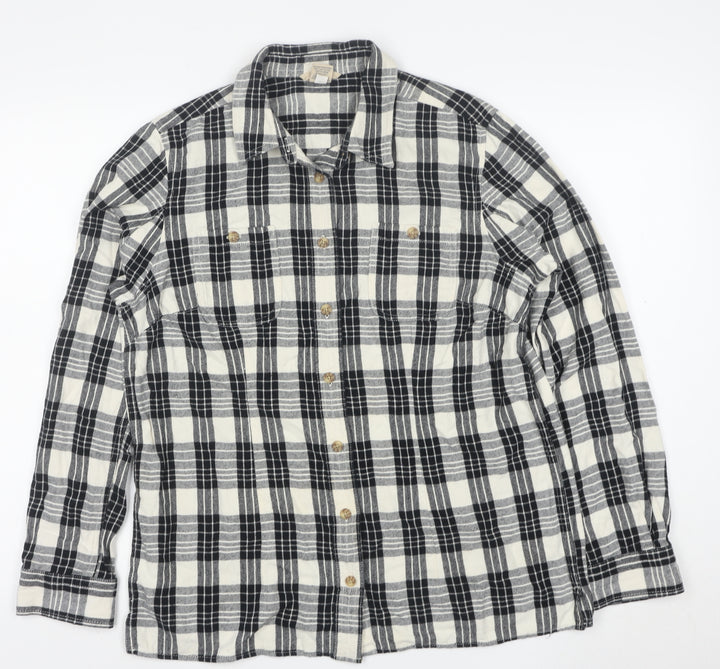 Prototype Trading Men's Black Check Flannel Button-Up Shirt M