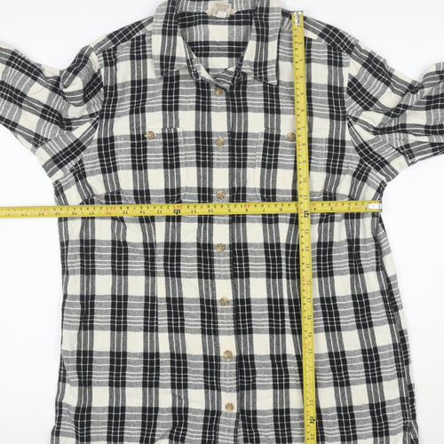 Prototype Trading Men's Black Check Flannel Button-Up Shirt M