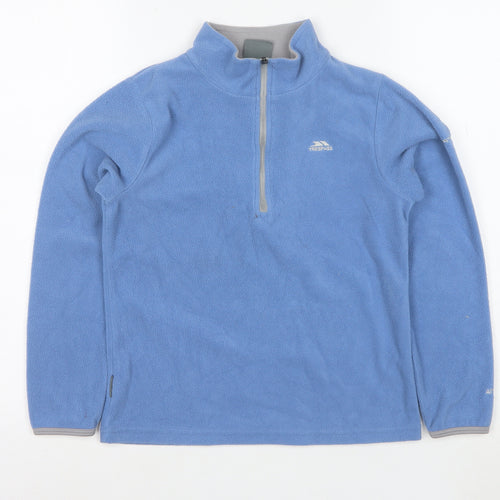 Trespass Boys Blue Fleece 1/2 Zip Pullover Hoodie 9-10 Years