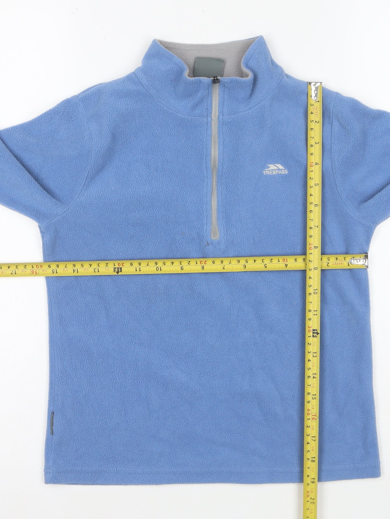 Trespass Boys Blue Fleece 1/2 Zip Pullover Hoodie 9-10 Years