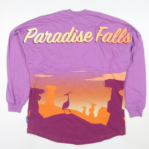 Disney Women Purple Up Paradise Falls Long Sleeve Jersey T-Shirt S