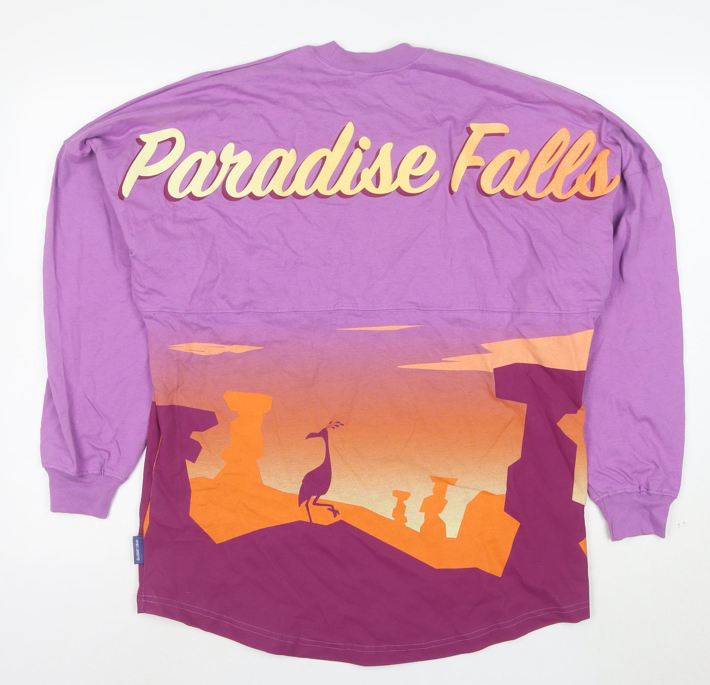 Disney Women Purple Up Paradise Falls Long Sleeve Jersey T-Shirt S