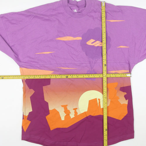 Disney Women Purple Up Paradise Falls Long Sleeve Jersey T-Shirt S