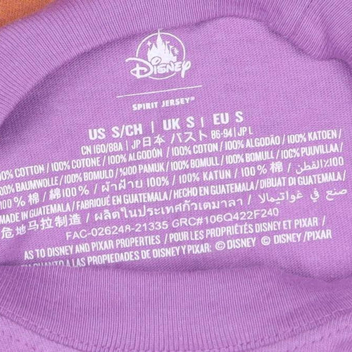 Disney Women Purple Up Paradise Falls Long Sleeve Jersey T-Shirt S