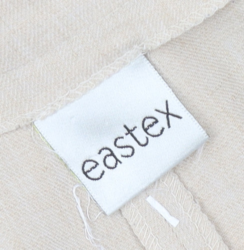 Eastex Women Beige High Rise Straight Trousers Size 12