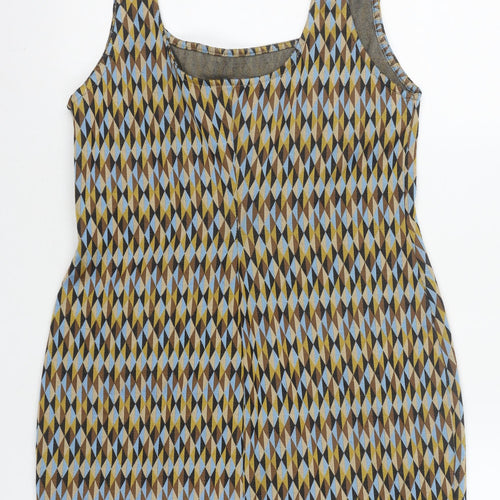 ZARA Women Multicoloured S Geometric Pinafore Dress