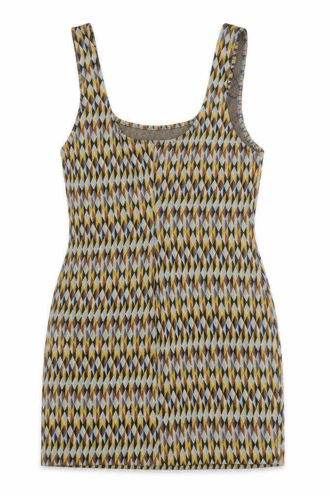 Front view of Zara Women Multicoloured S Geometric Pinafore Dress