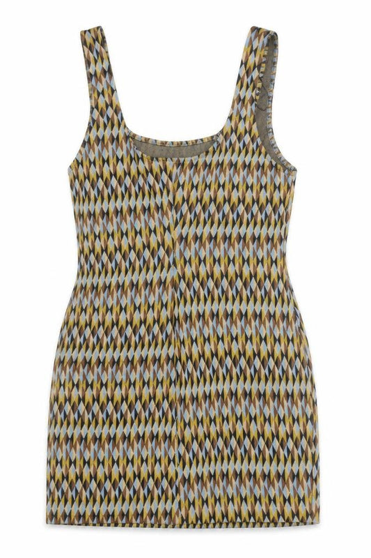 Front view of Zara Women Multicoloured S Geometric Pinafore Dress