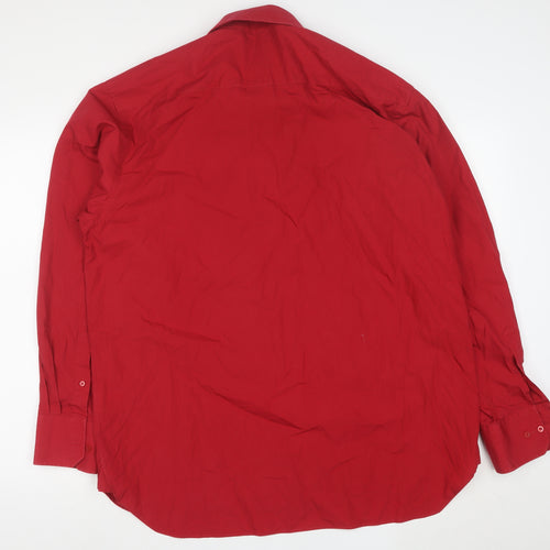 Ben Sherman Men's Red 17 Long Sleeve Regular Fit Button-Up Shirt