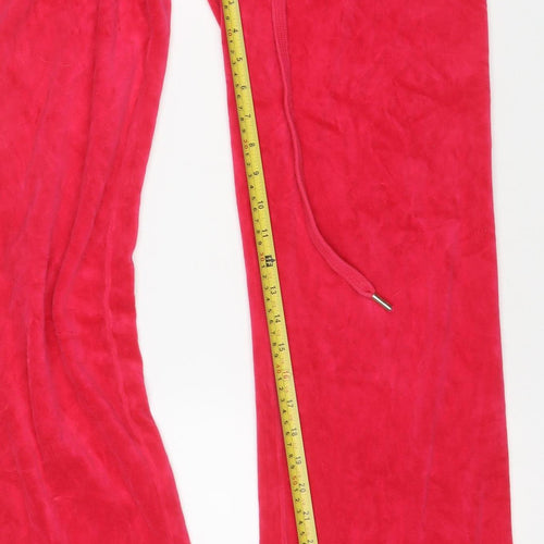 Juicy Couture Womens Pink Velour Sweatpants XS Petite Drawstring