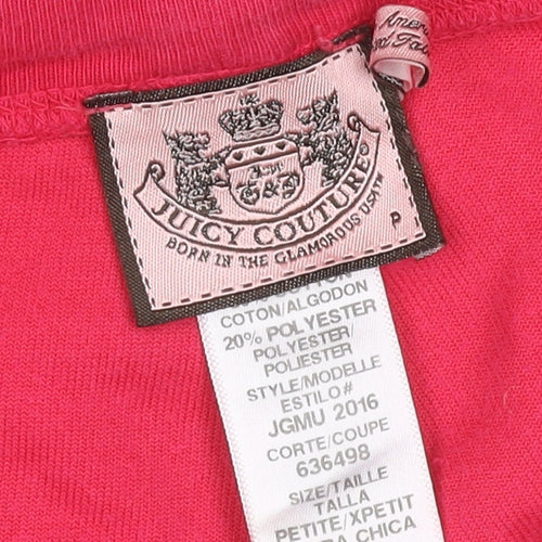 Juicy Couture Womens Pink Velour Sweatpants XS Petite Drawstring