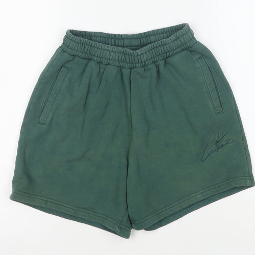 Couture Women’s Green Sweat Shorts Size 8 Cotton Jersey Activewear
