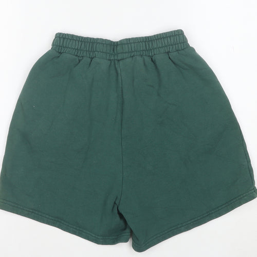 Couture Women’s Green Sweat Shorts Size 8 Cotton Jersey Activewear